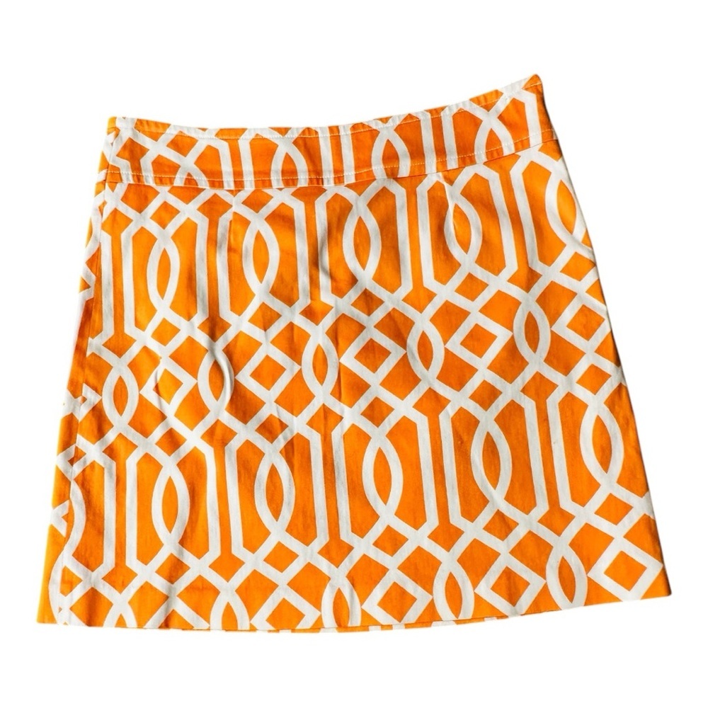 Skirtin Around Geometric short Skirt size 4 full lined 95% cotton